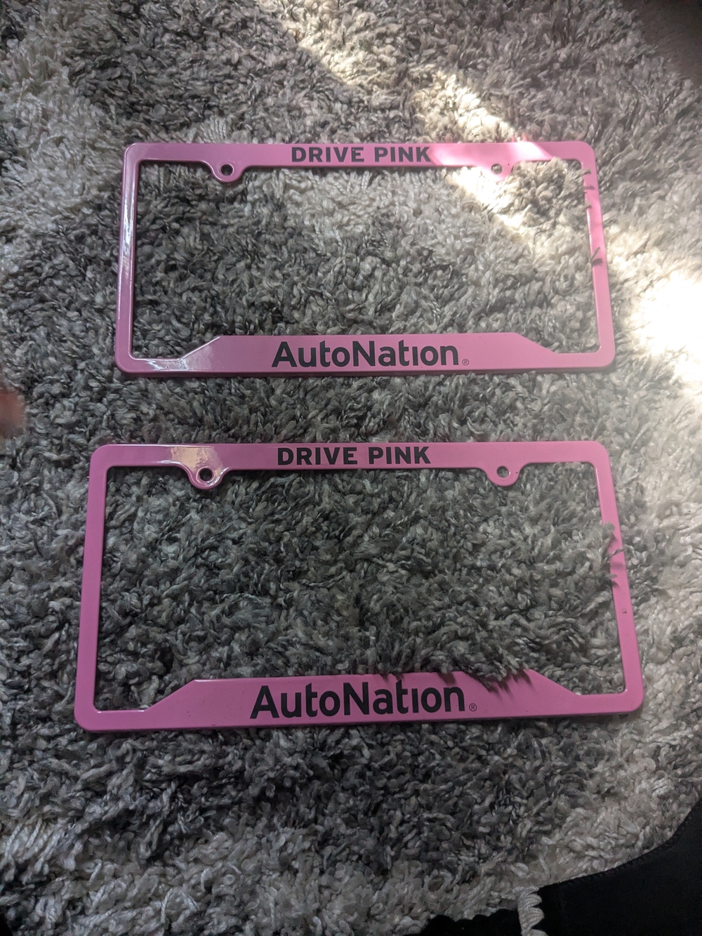 Pink license plate